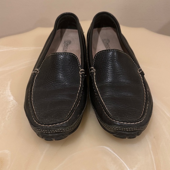 Rockport Womens 8,5 Black Leather Slip on Loafers - Picture 3 of 9